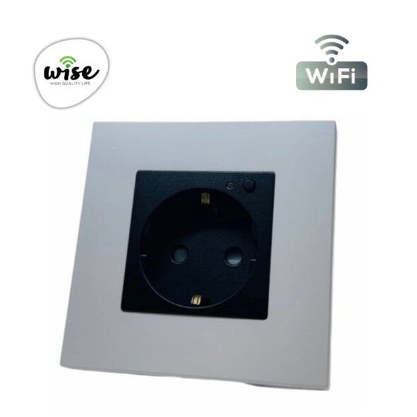 Wise pametna utičnica, ugradna 16a – MAT panel crna/krem - Image 3
