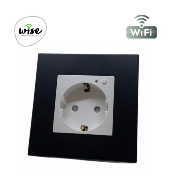 Wise pametna utičnica, ugradna 16a – MAT panel crna/krem - Image 2