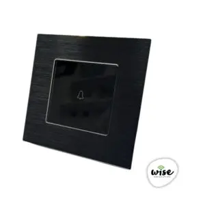 Wise prekidač za zvono - aluminijumski panel crni