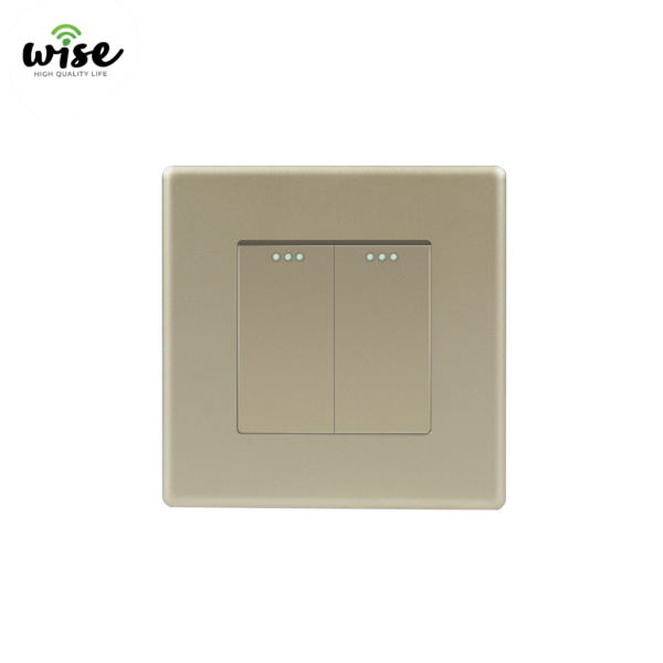 Wise prekidač mehanički, 2 tastera, PVC mat panel - Image 3