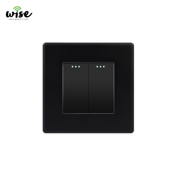 Wise prekidač mehanički, 2 tastera, PVC mat panel - Image 2
