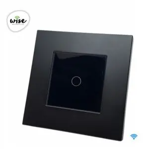 WISE wifi pametni prekidač - 1 taster, PVC mat panel crni