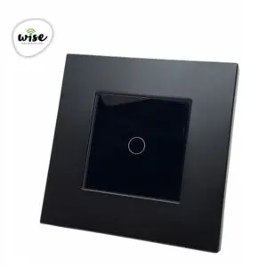 WISE Prekidač na dodir - 1 taster, PVC mat panel crni