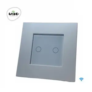 WISE pametni prekidač - 2 tastera, PVC mat panel beli