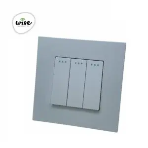 Wise prekidač mehanički, 3 tastera, PVC mat panel - WISE