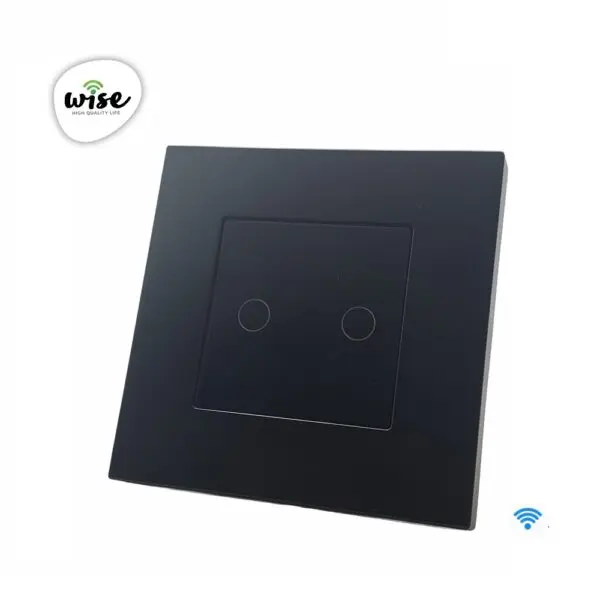 WISE pametni prekidač - 2 tastera, PVC mat panel beli - Image 3