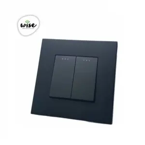 Wise prekidač mehanički, 2 tastera, PVC mat panel - WISE