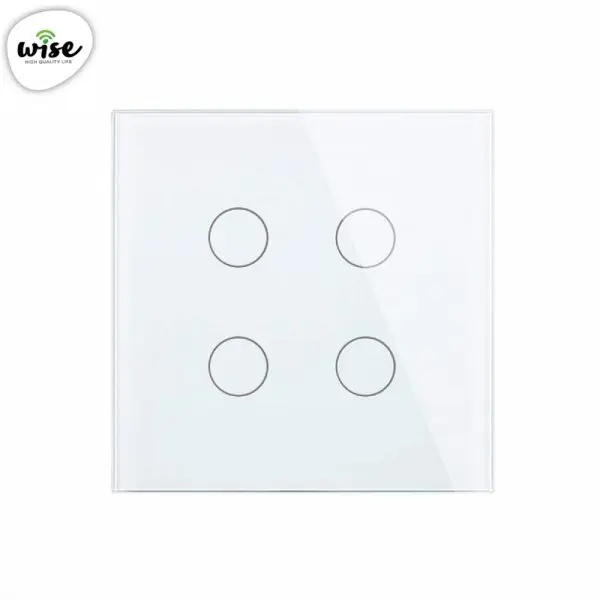 Wise pametni prekidač 4 tastera – stakleni panel krem - Image 2