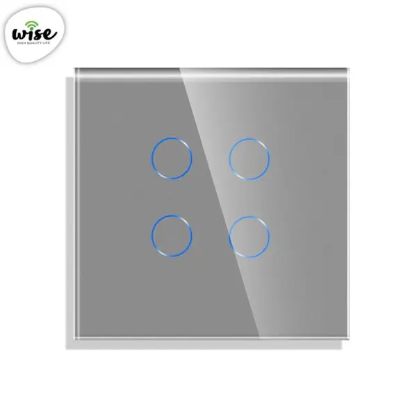 Wise pametni prekidač 4 tastera – stakleni panel krem - Image 4