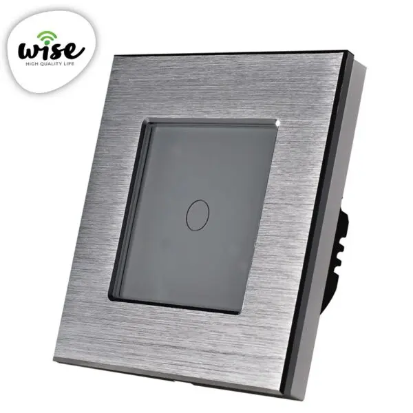 Wise pametni prekidač Wifi + RF, 1 taster - aluminijumski panel