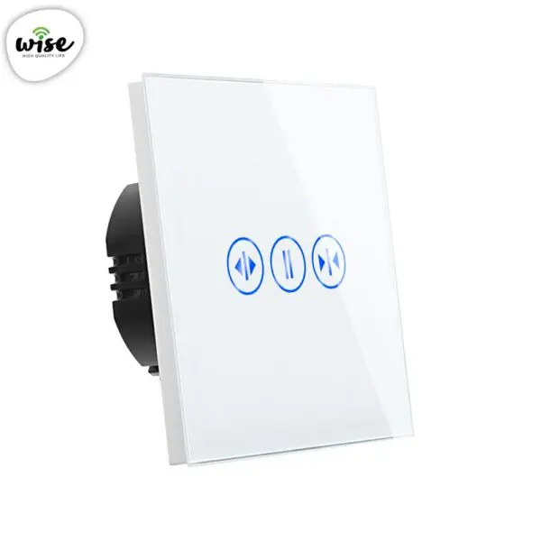 Wise pametni prekidač za roletne, zavese - stakleni panel beli - Image 2