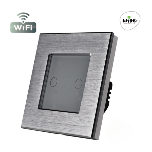 Wise pametni prekidač, 2 tastera, aluminijumski panel krem - Image 2