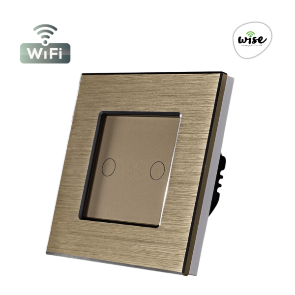 Wise pametni prekidač, 2 tastera, aluminijumski panel krem