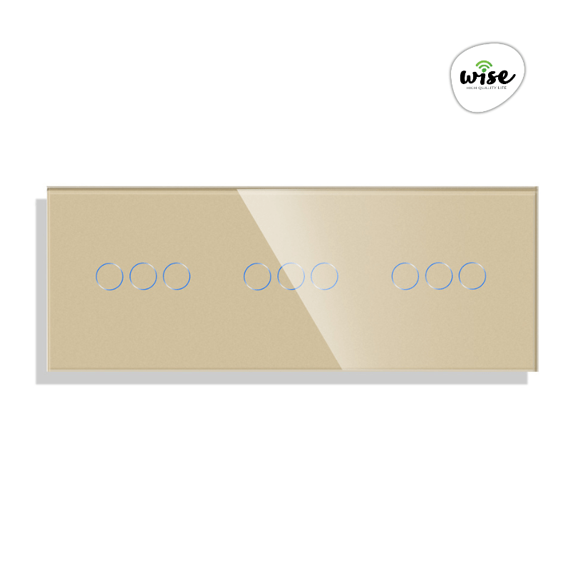 Wise prekidač na dodir – 9 tastera – stakleni panel - Slika 3