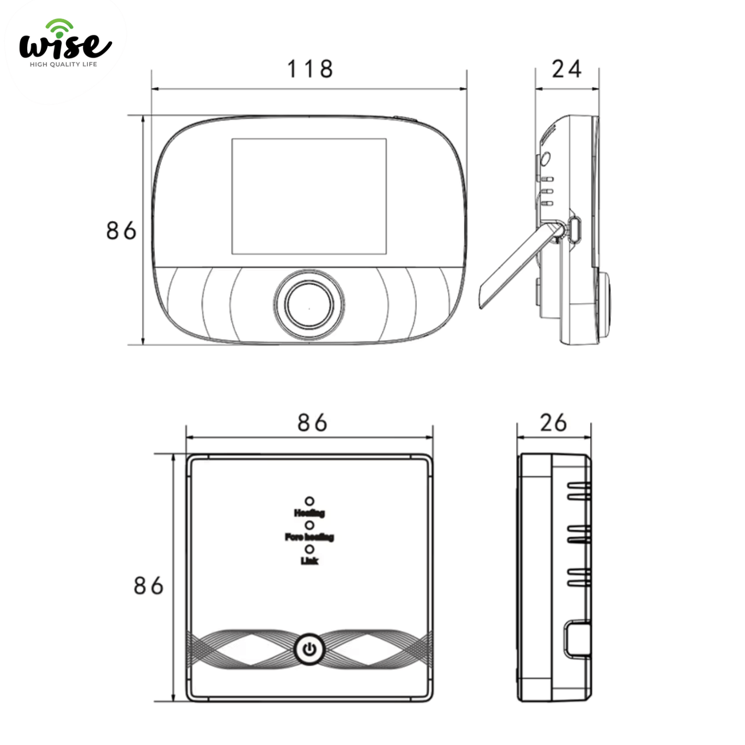 Wise pametni termostat dvodelni - Slika 5