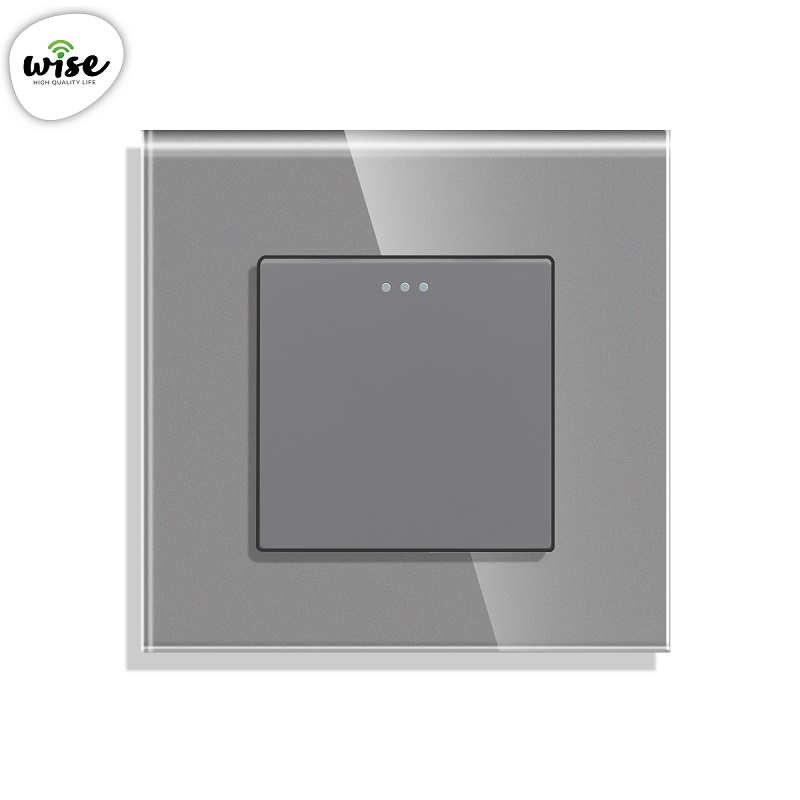 Wise prekidač mehanički, 1 taster, stakleni panel - Slika 4