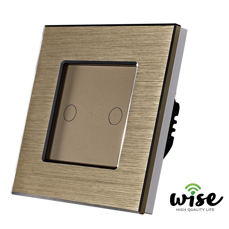 Wise naizmenični prekidač, 2 tastera- aluminijumski panel - Slika 2