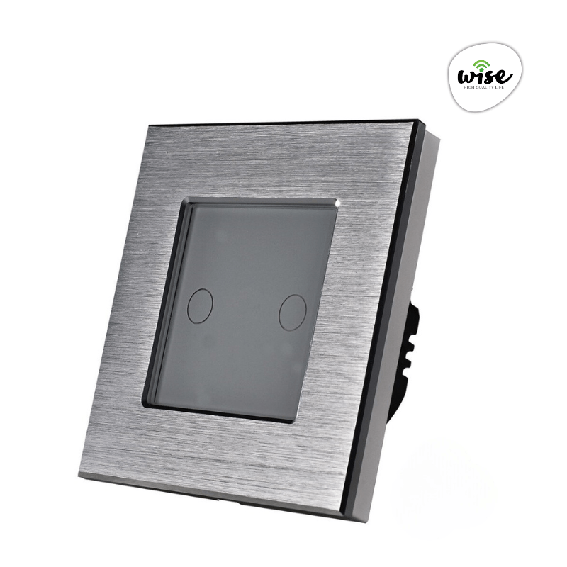 Wise naizmenični prekidač, 2 tastera- aluminijumski panel